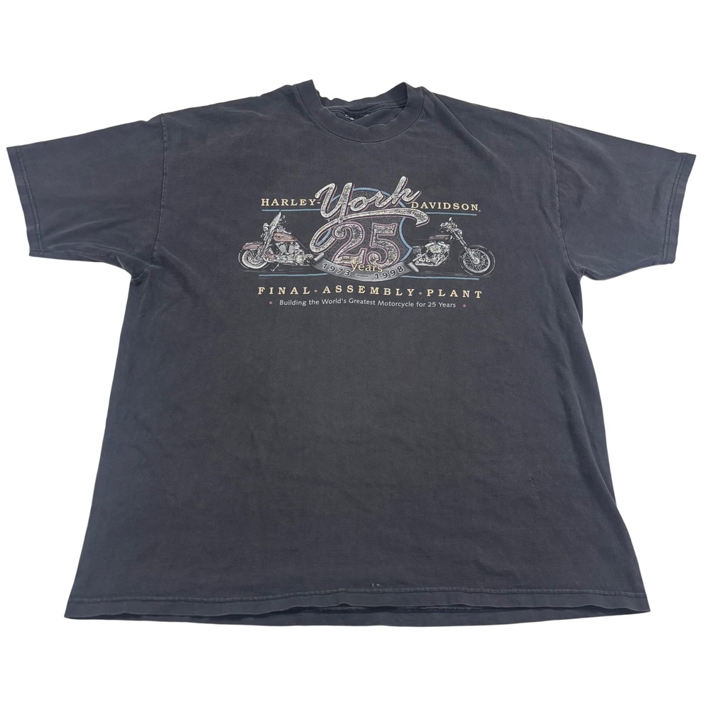 Vintage Harley Davidson 1998 Anniversary Final Assembly Plant T Shirt Mens XL